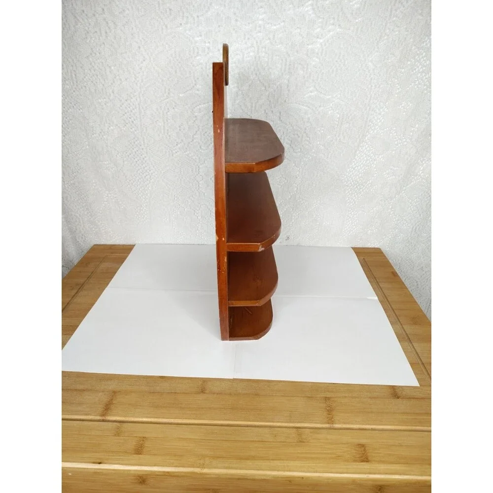 Jack Daniels 2002 Solid Wood Shot Glass Display Shelf Barrel Shape Design
